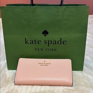 Kate Spade Pink Wallet Sleek Design